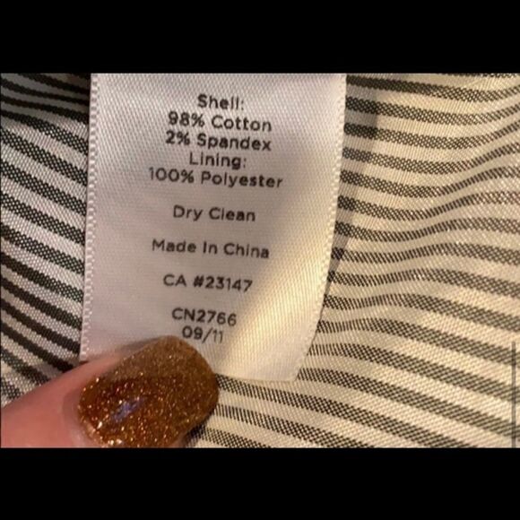 TALBOTS SHINY BLACK BLAZER JACKET 10 - Picture 4 of 5